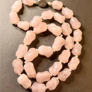 Chunky Rose Quartz Necklace